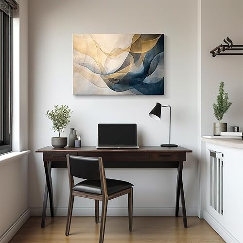 Miniatura 79 de Lienzo artístico para pared, pinturas de arte abstracto, fantasía azul, grafiti colorido sobre fondo blanco; decoración artística moderna para sala