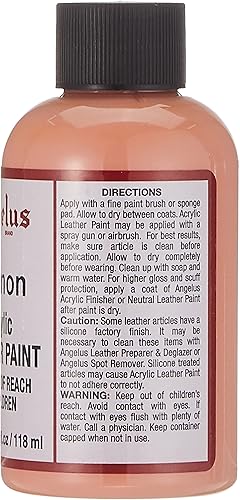 Miniatura 4 de Angelus - Pintura acrílica para cuero, 4 onzas, color salmón