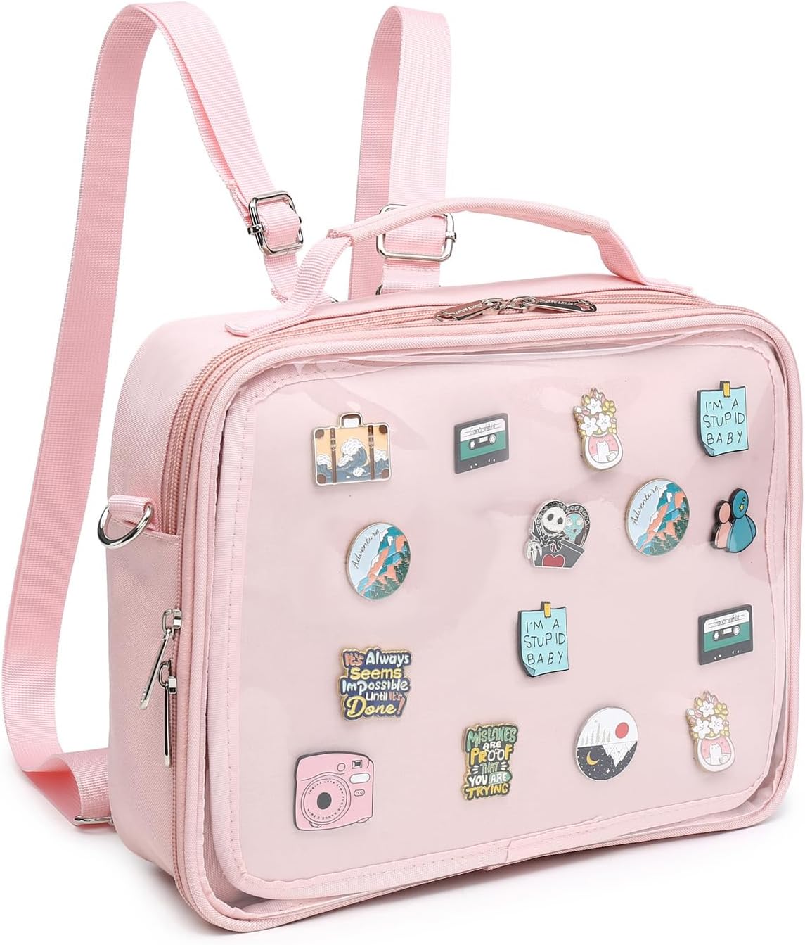 CHERRY SAUCE Dopamine Color Ita Bag Backpack Satchel Oxford Crossbody Messenger Shoulder Bag