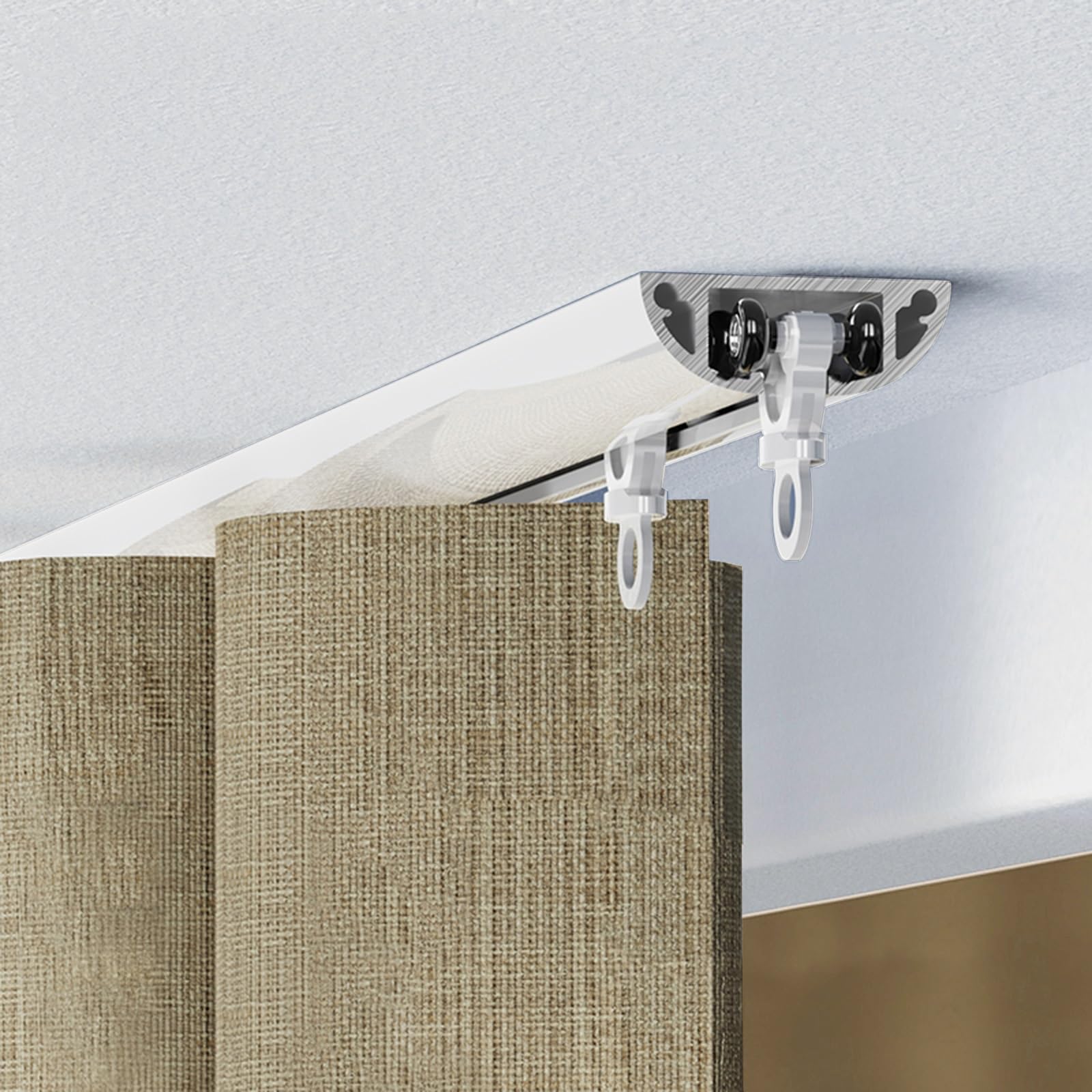 Rail de draperie en aluminium 5,5 m pour diviser une grande pièce facilement