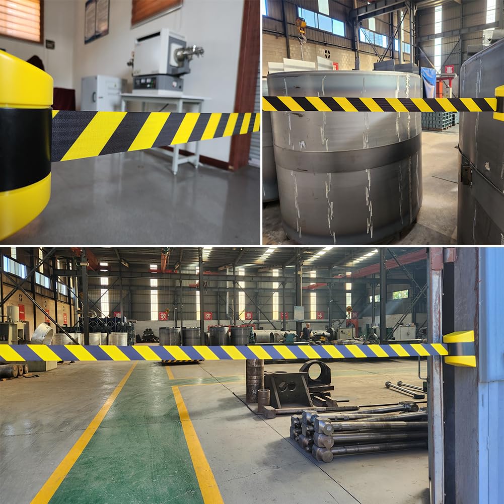 Eisenabsorbierendes Absperrseile, Wall Mounted queuing Barrier, Retractable Barrier, ABS Plastic Housing, Safety Cordon Crowd Control 5 / 10M, Warning Tape Personnel Guidance System