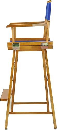 Miniatura 6 de Casual Home - Silla de director de 30 in, marco de roble miel con lienzo azul real, altura de la barra