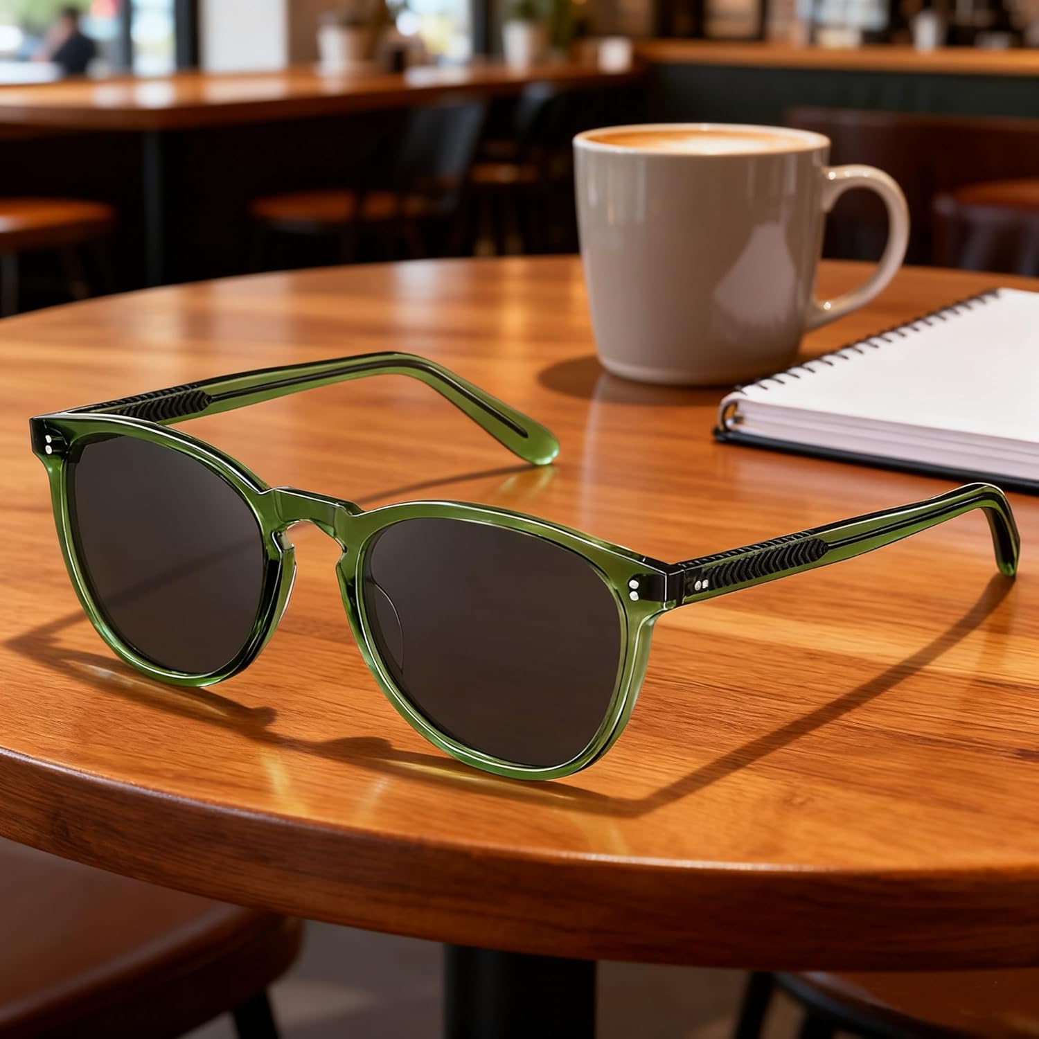 CARFIA Acetate Polarized Sunglasses for Men Trendy Retro Sun Glasses CA2307