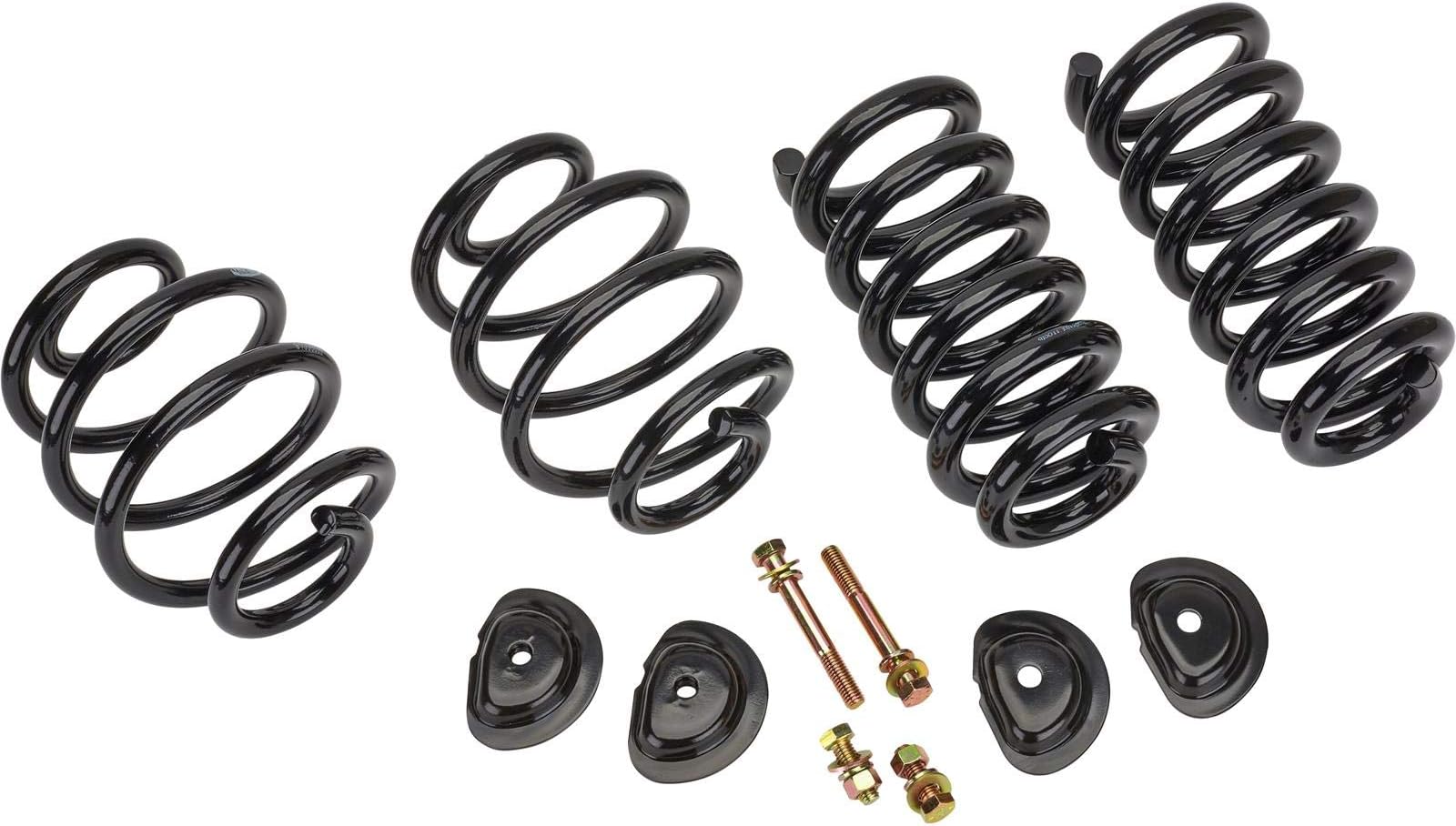 Speedway Motors 1963-72 C10 Lowering Kit: 3" Front / 5" Rear Drop Springs, Powder-Coated, For 6 Cylinder & V8 Trucks, Retains Steering Geometry, Direct Bolt-In