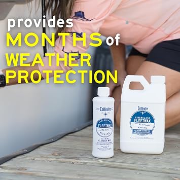 Collinite 870 All-In-One Cleaner Wax for Marine/RV. Removes Oxidation + Restores Look + Provides High Gloss Shine in One Single Step. Provides UV Protection & Prevents Oxidation. (16 fl oz) - 2 Pack