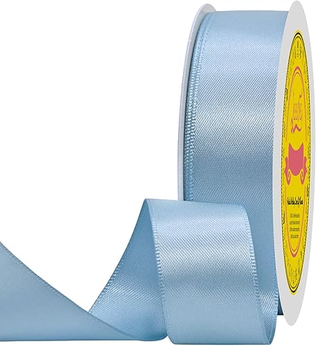 Miniatura 969 de Cinta de satén verde esmeralda de doble cara de 1-1/2 pulgadas x 50 yardas, cinta de poliéster verde esmeralda para envolver regalos, muy adecuada