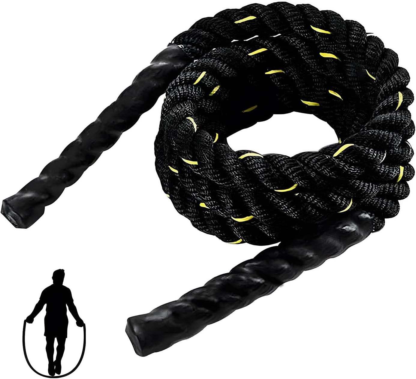 Bolivia's Weighted Jump Rope, 3M Workout Battle Rope for Gym Training, Heavy Jump Ropes for Fitness, Adult Jump Rope to Improve Strength Endurance Training, Home Workout, Total Body Workouts
