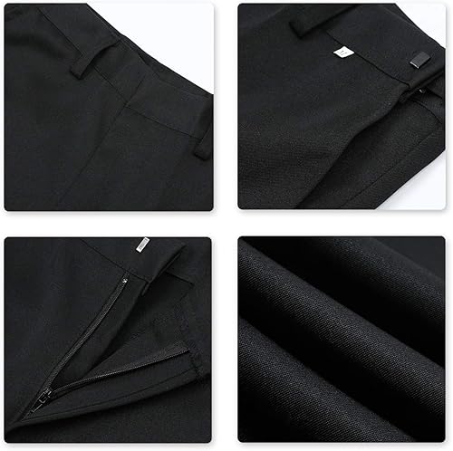 Miniatura 6 de Cloudstyle Chubasquero formal ajustado para hombre, traje de cena de 3 piezas, chaqueta de cola de golondrina