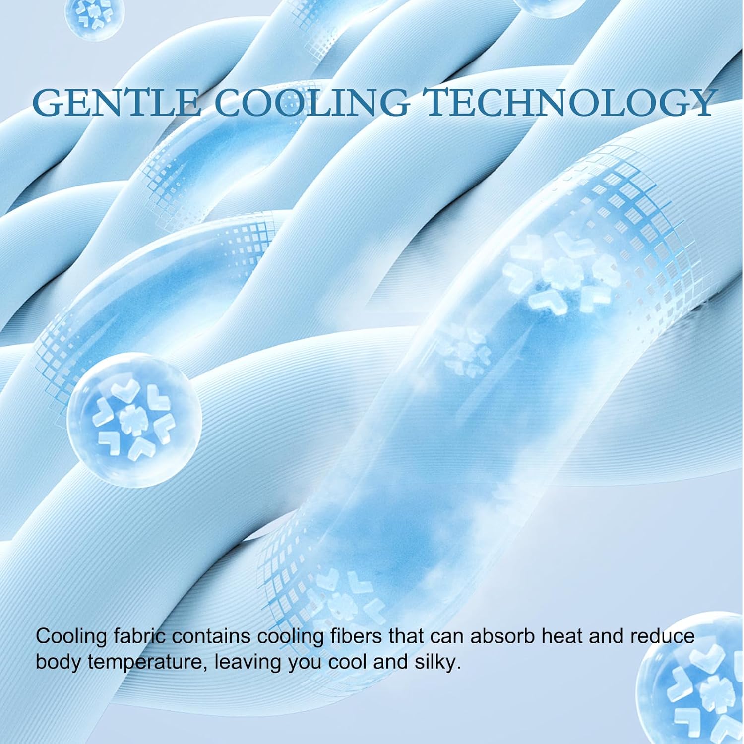 YOUR MOON Cooling Fitted Sheet Queen Size for Summer– Ultra Soft Cold Fitted Sheet for Hot Sleepers Night Sweats, Deep Pocket Cooling Sheet, Decorative with Ruffle Lace Look –Blue