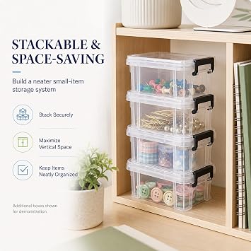 Storage Box Plastic Clear Visible Storage Organizer Organization Durable White One Size