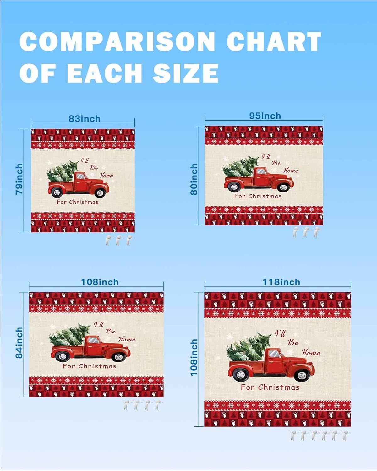 Beach Blanket, I'll Be Home For Christmas Vintage Red Truck Beach Mat 108"x84" Large Picnic Blanket,Sandproof Waterproof Outdoor Beach Blankets for Travel Camping Hiking Beach Vacation