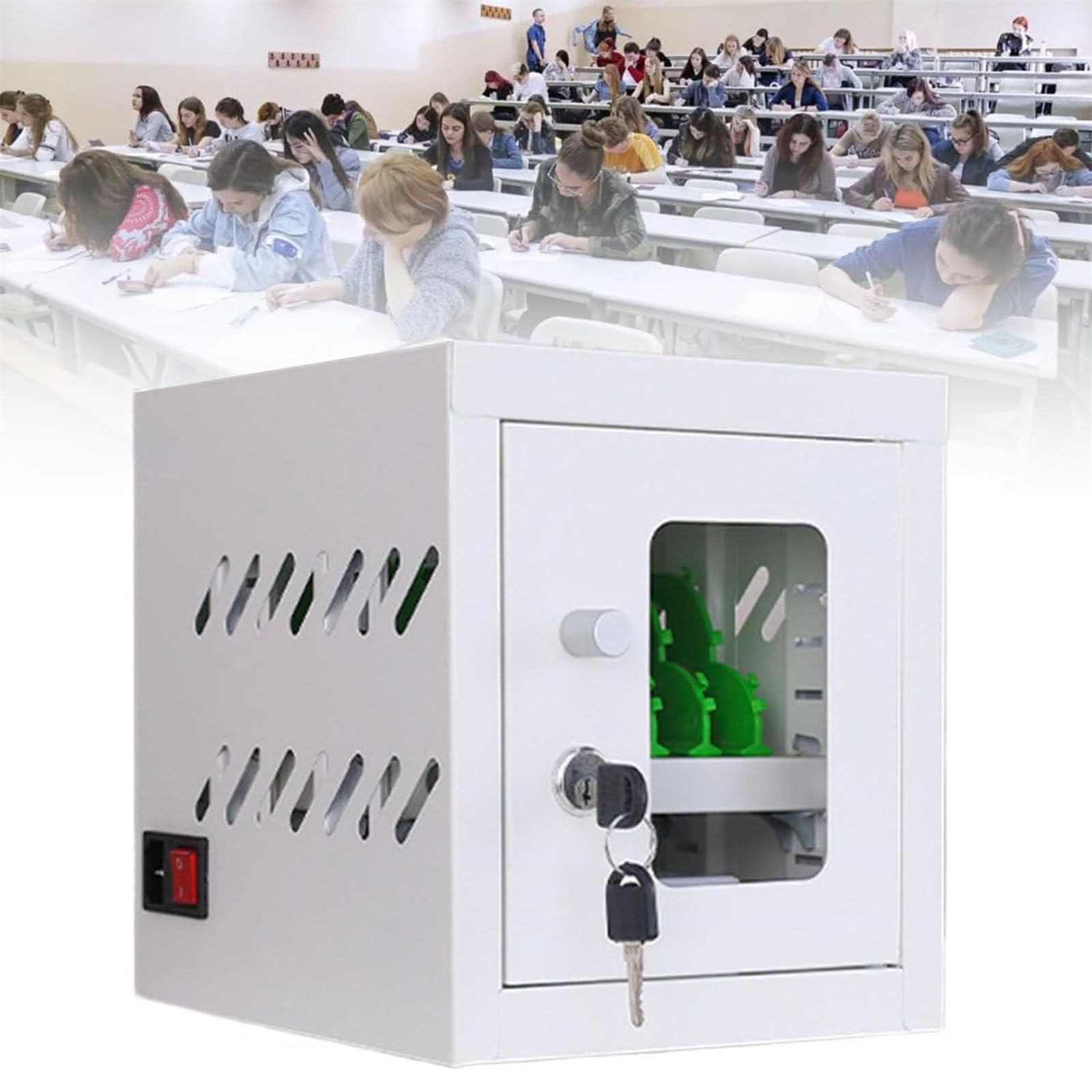 Stacja ładująca do przechowywania telefonu komórkowego z 30 gniazdami, przenośna szafka ładująca USB dla studentów, pracowników i turystów
