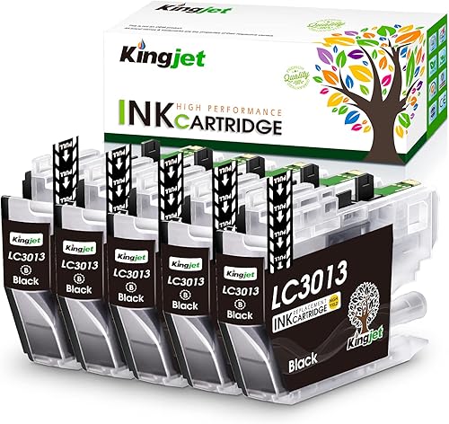 Kingjet Compatible con cartuchos de tinta Brother LC3013, repuesto negro para impresoras Brother LC3013 LC3011 LC 3013 LC 3011 Uso con impresoras