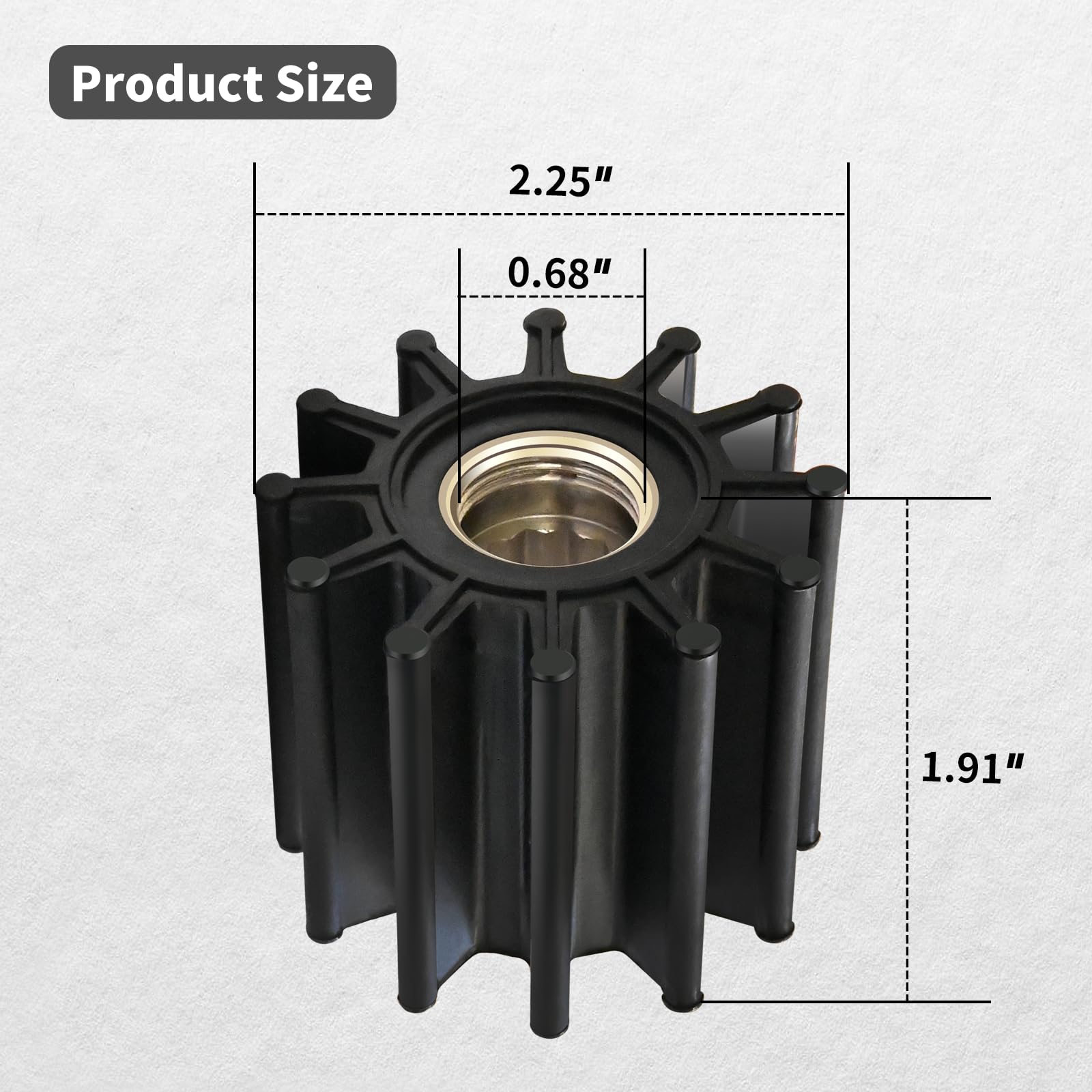 Amazon | Vanshly、海水ポンプねじ式インペラー修理キット。ボルボ