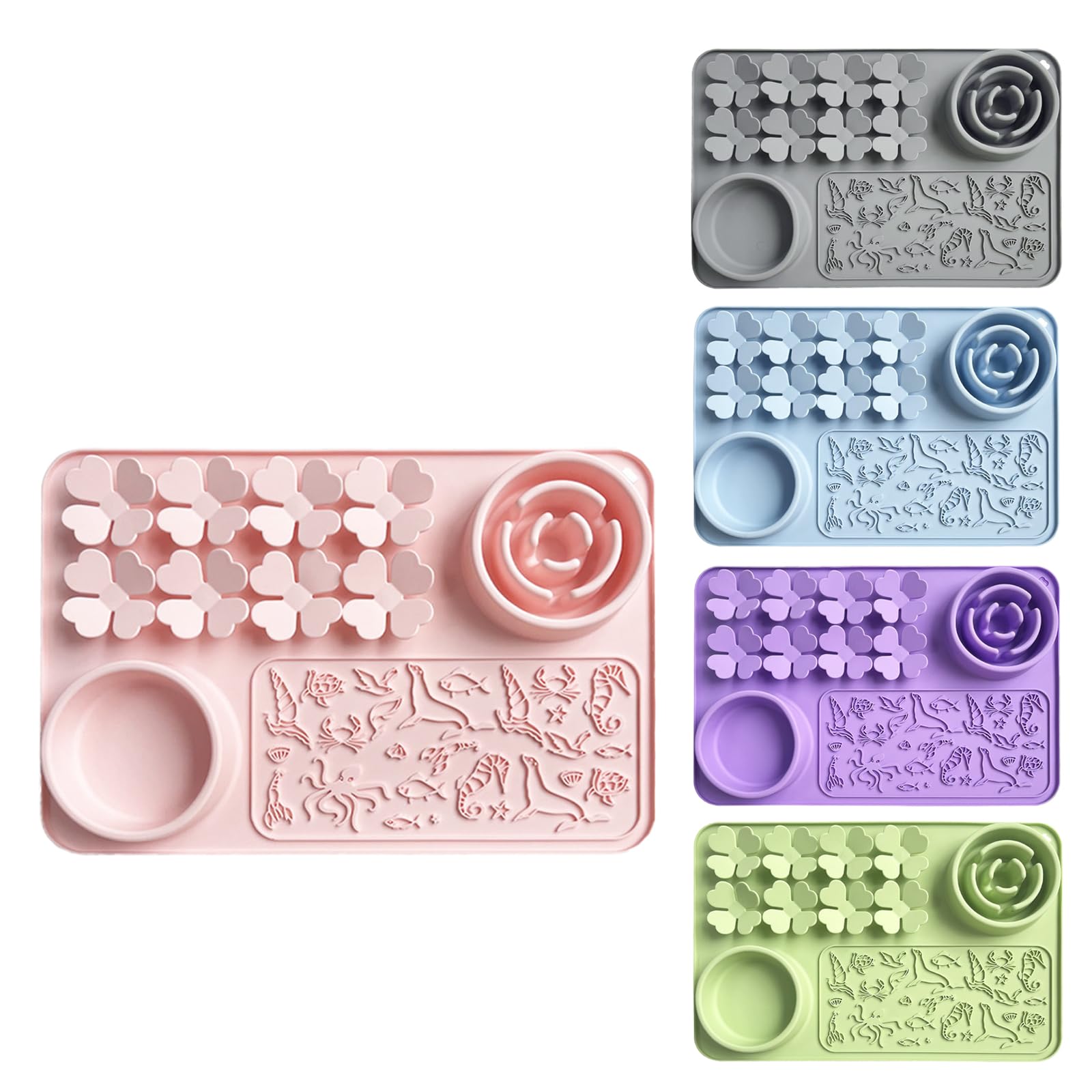 Lick Mat Per Cani E Gatti - Tappetino Leccare Con Ventosa, Silicone Alimentare