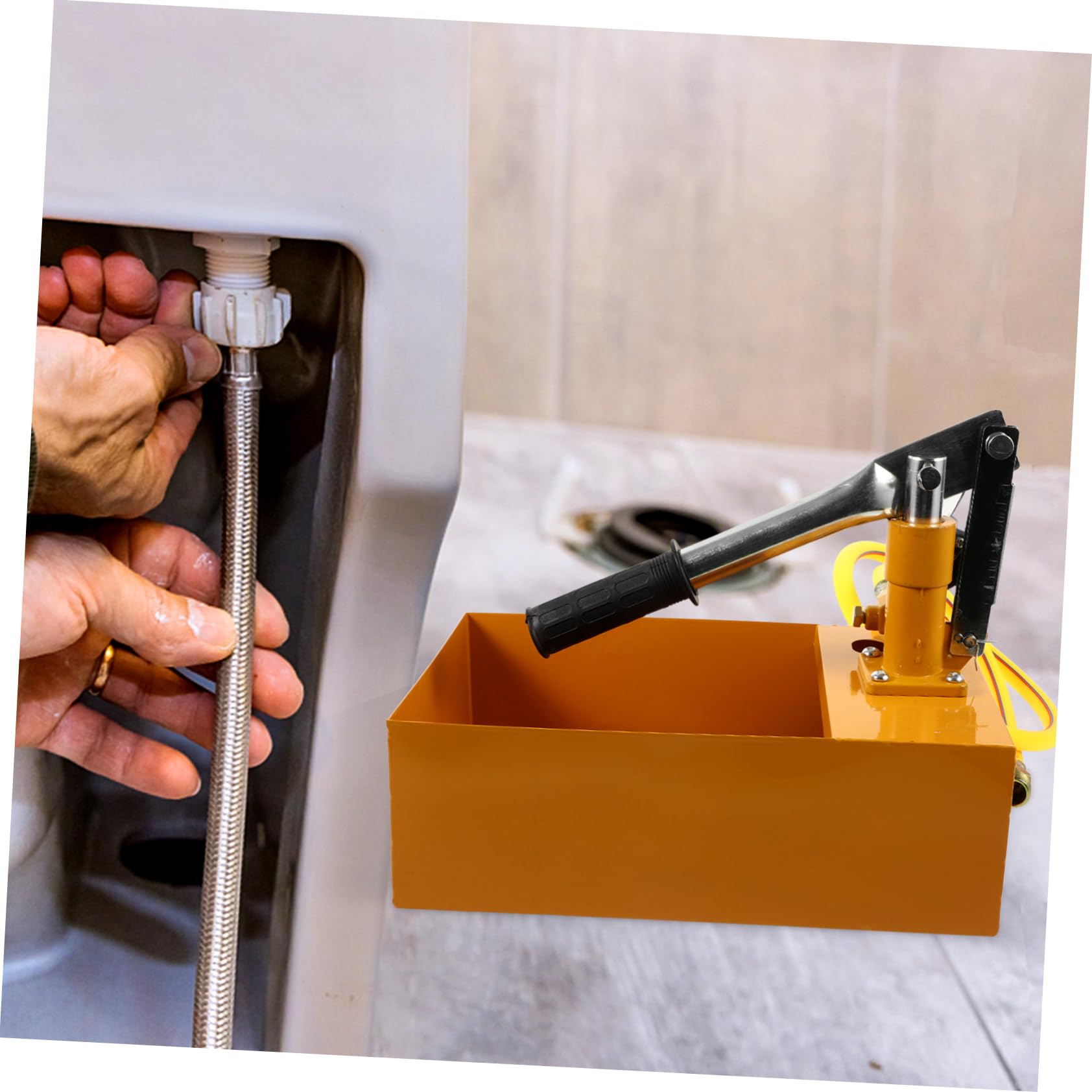 BESTOYARD 25kg Kit De Bomba De Presión Manual Con Manómetro Comprobador De Presión Hidráulica Para Tuberías y Construcción