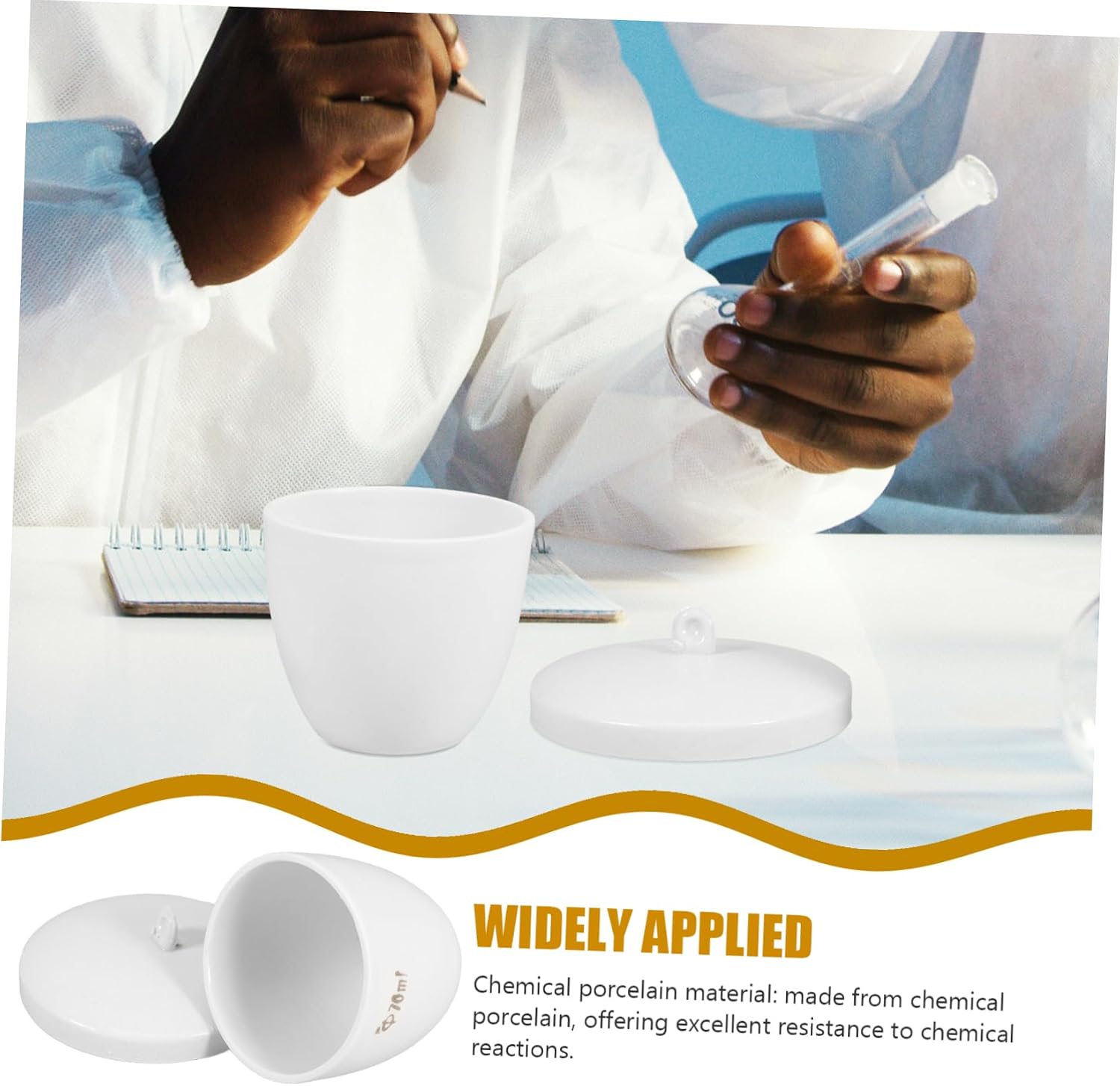 Veemoon Zirconia Crucible Lab Crucible Lid for Foundry Melting Casting Refining
