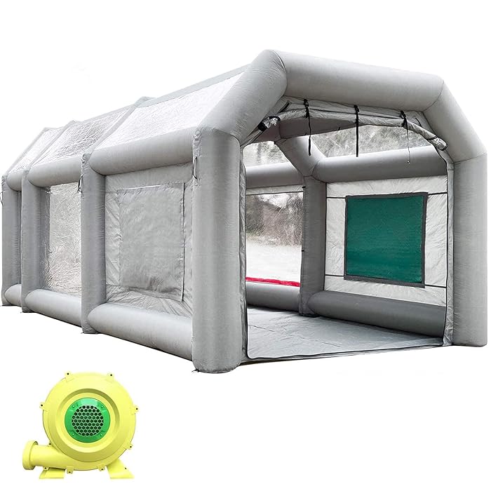 Buy 20x10x9Ft Sewinfla Paint Booth with Blower 1100W Blow Up Spray