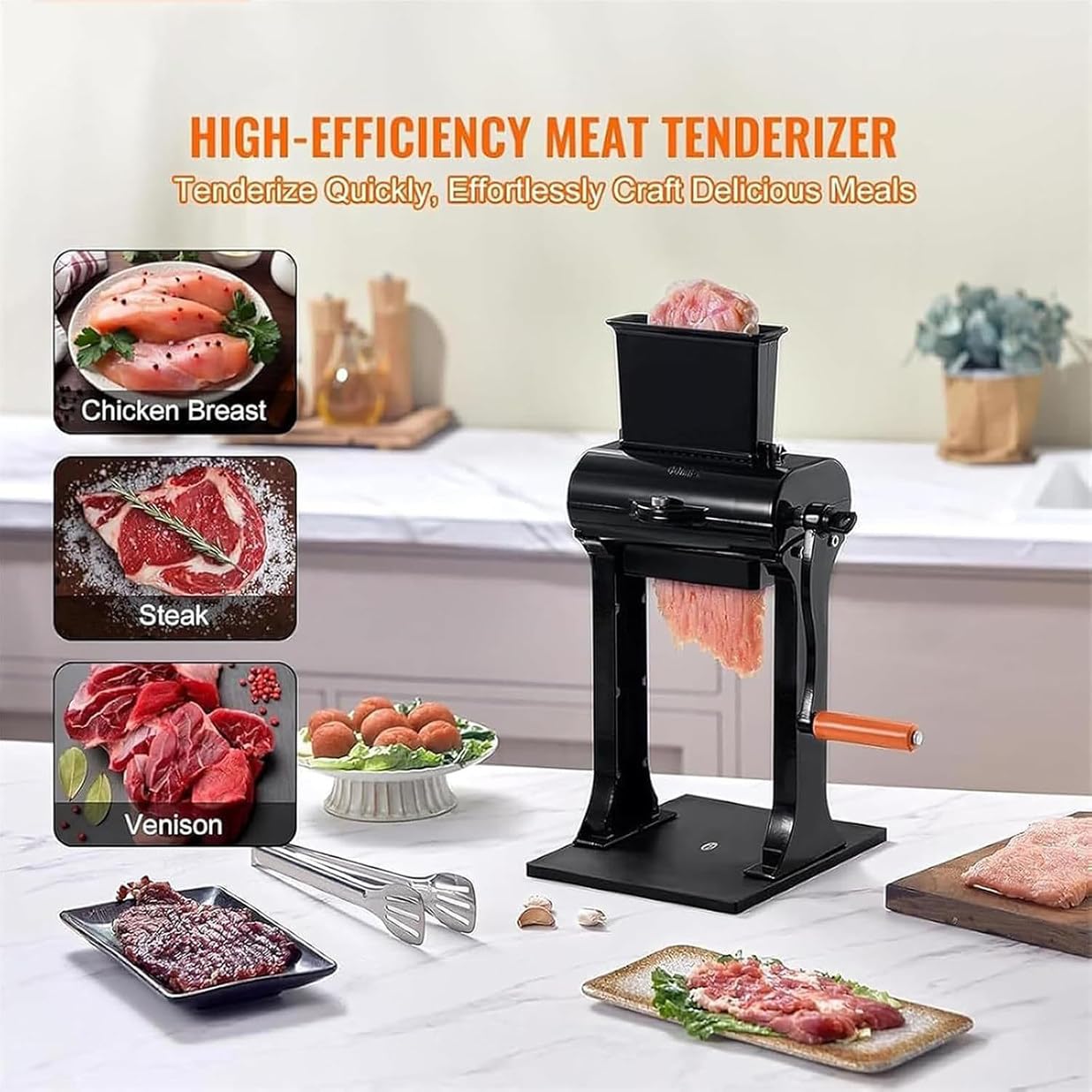 Batticarne resistente, strumento manuale per carne e carne di manzo, pollo, tacchino, maiale, ideale per ristoranti e cucina casalinga, migliora sapore e consistenza