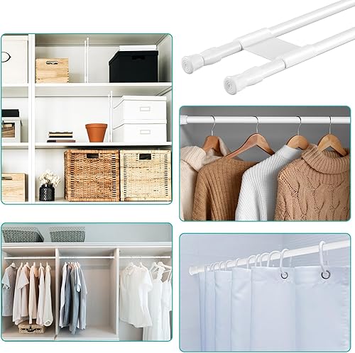 Miniatura 5 de Zubebe Barra doble para refrigerador de autocaravana, accesorio ajustable para nevera RV, barras de tensión, barras de refrigerador para sostener