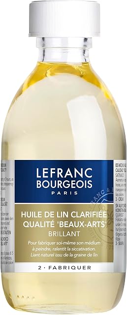 Lefranc & Bourgeois Środek malarski, oczyszczony olej lniany w butelce 250 ml