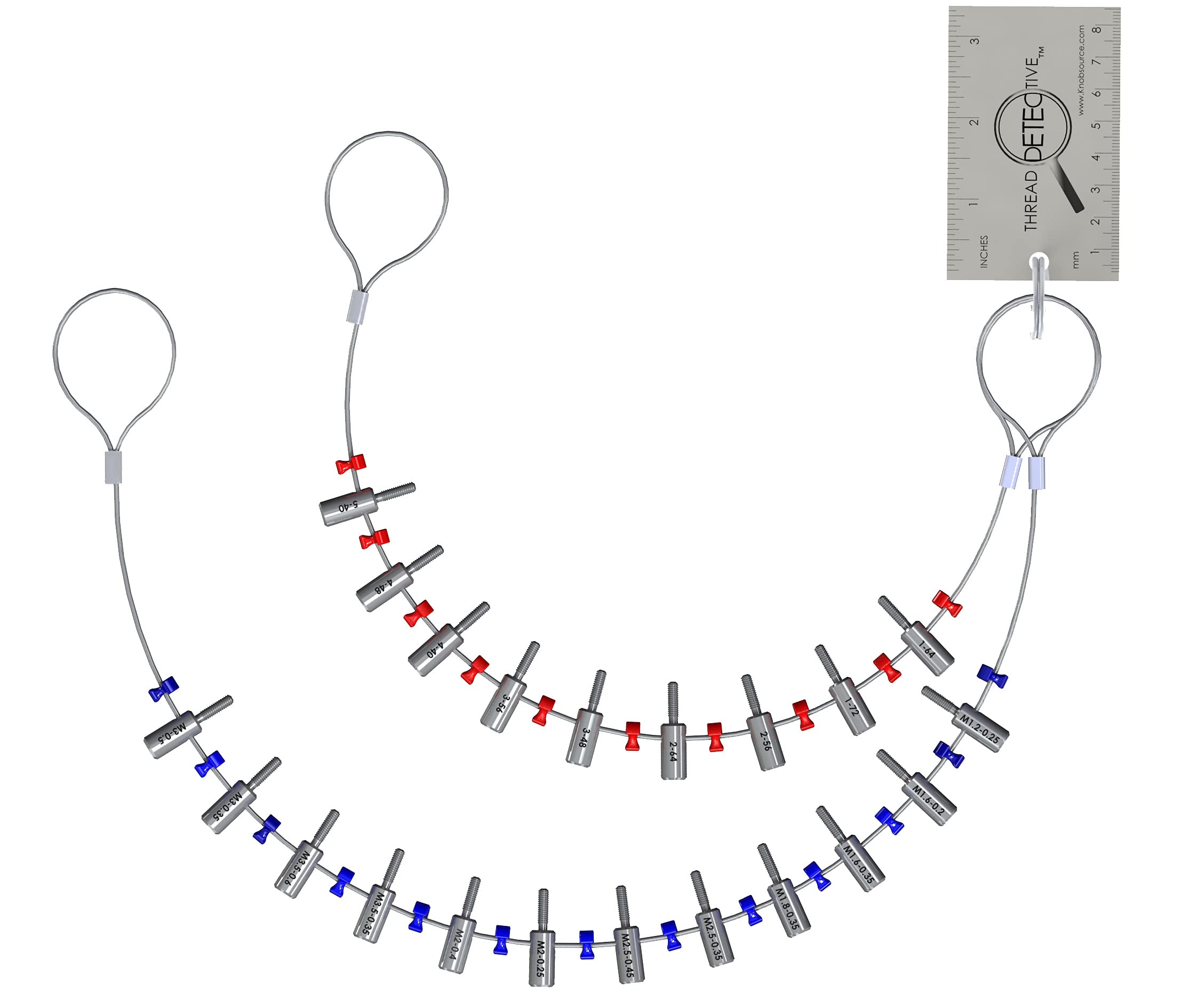 Innovative Components AH-COM Thread Detective/Thread Identifier Inch. and Metric Combo Set with Ruler Attached Small Size Range