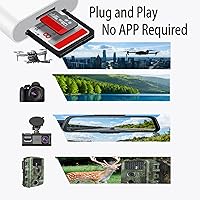 Vista 3 de Lector de tarjetas SD para iPhone, iPad y cámara, adaptador de lector de cámara digital de doble conector, adaptador de tarjeta de memoria de doble