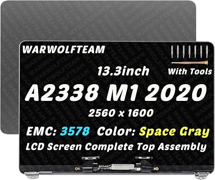 for MacBook Pro A2338 M1 EMC 3578 LCD Screen Replacement Gray