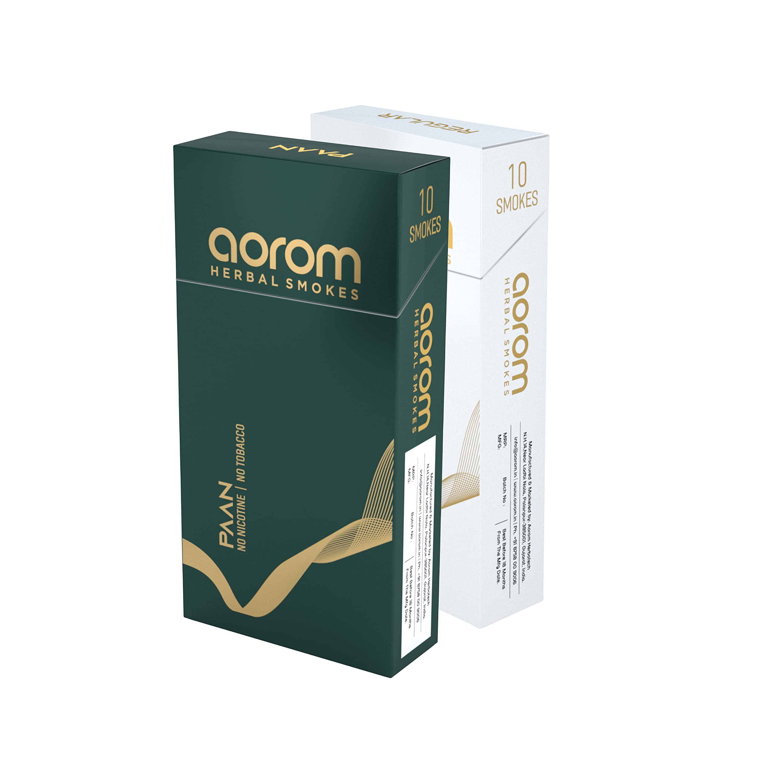 Aorom Herbal Smokes Tobacco Free & Nicotine Free, Non Addictive Premium Herbal Smokes (Regular + Paan, Pack Of 1 (10 Smokes Per Pack)) (B09VH7WMX8) Amazon Price History, Amazon Price Tracker