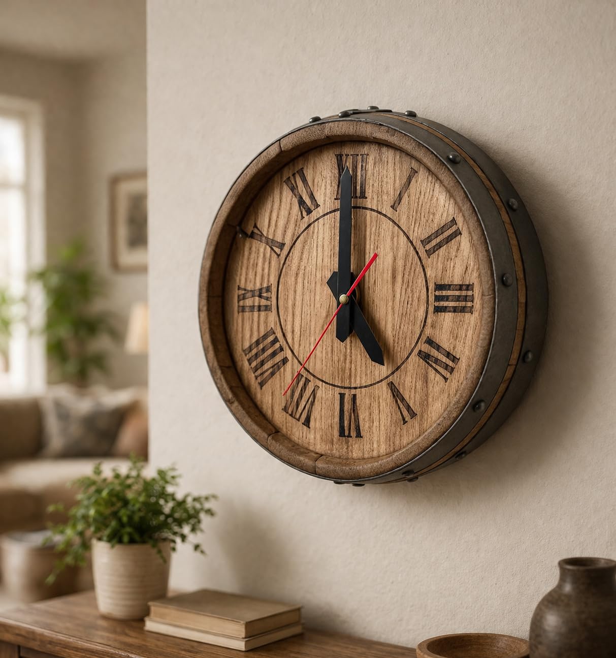Horloge murale fond de tonneau : le cadeau idéal pour les amateurs de vin