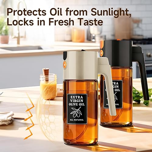 Miniatura 6 de Dispensador de aceite para cocina, juego de 2 unidades, rociadores de aceite y dispensadores para cocina familiar, dispensador de aceite sin fugas,