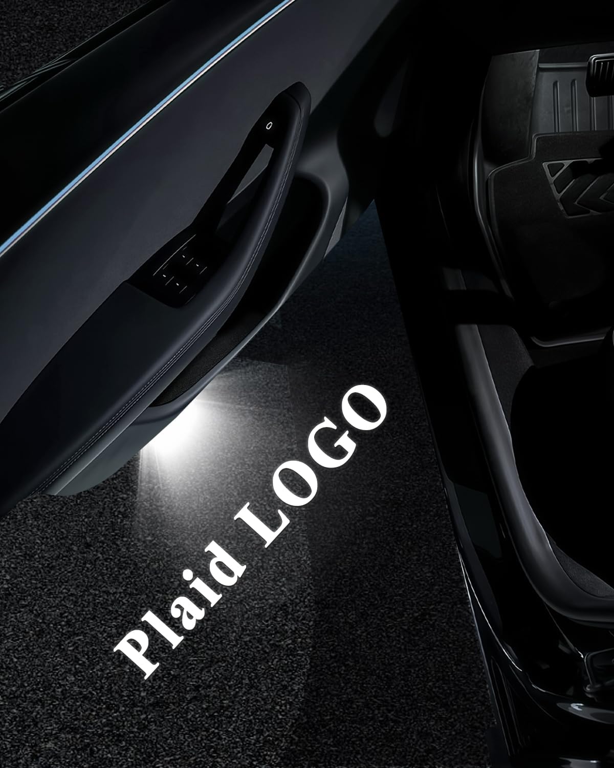 LOWEEY 4K Car Door Lights Logo Projector, Premium Accessories Compatible with All Tesla Model Y Juniper Model 3 Highland X S, OEM Style Ultra-Bright No Fade 3D Laser Puddle Welcome Ghost Light(4 Pack)