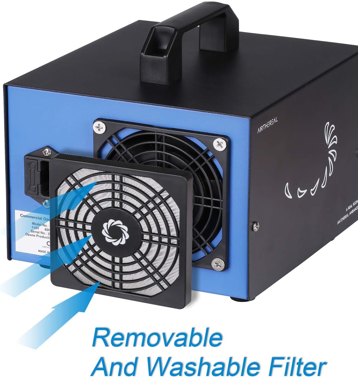 Airthereal MA5000 showing removable and washable filter