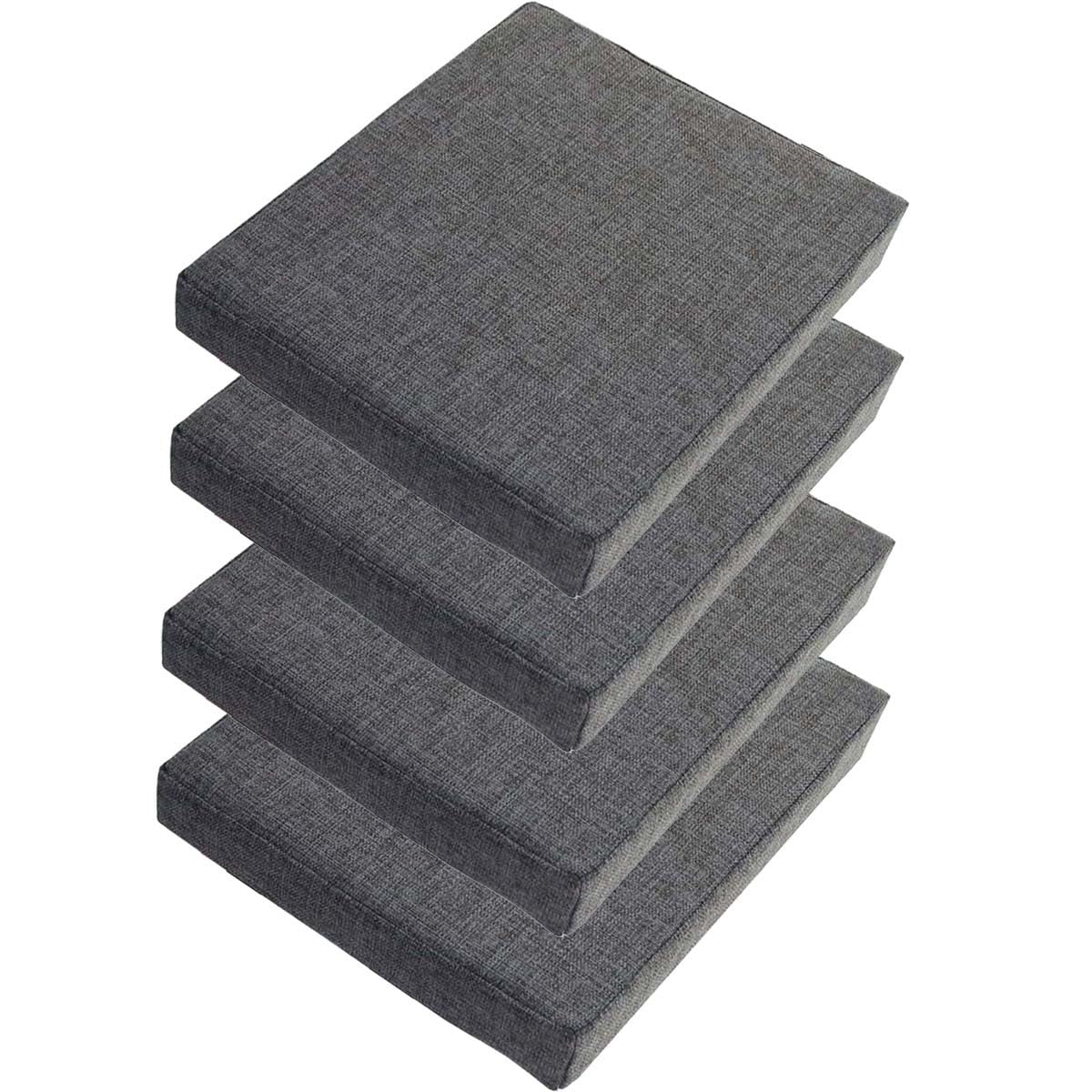 Chair Seat Cushion Set of 1/2/4 Square Stool Cushions 10/12/14 Inches Chair Pads with Ties ,Thicken 5/8CM,Non Slip Chair Padding for Dining ,Office ,Kitchen ,Indoor Outdoor Chairs ( Color : R , Size :