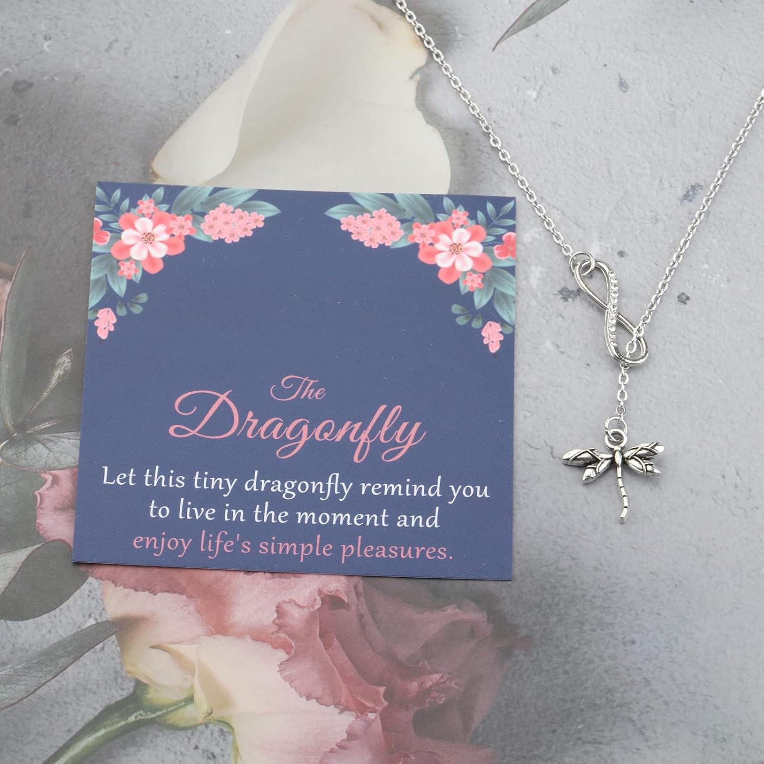 BLEOUK Dragonfly Necklace Inspirational Dragonfly Jewelry Lover Gift - Image 3