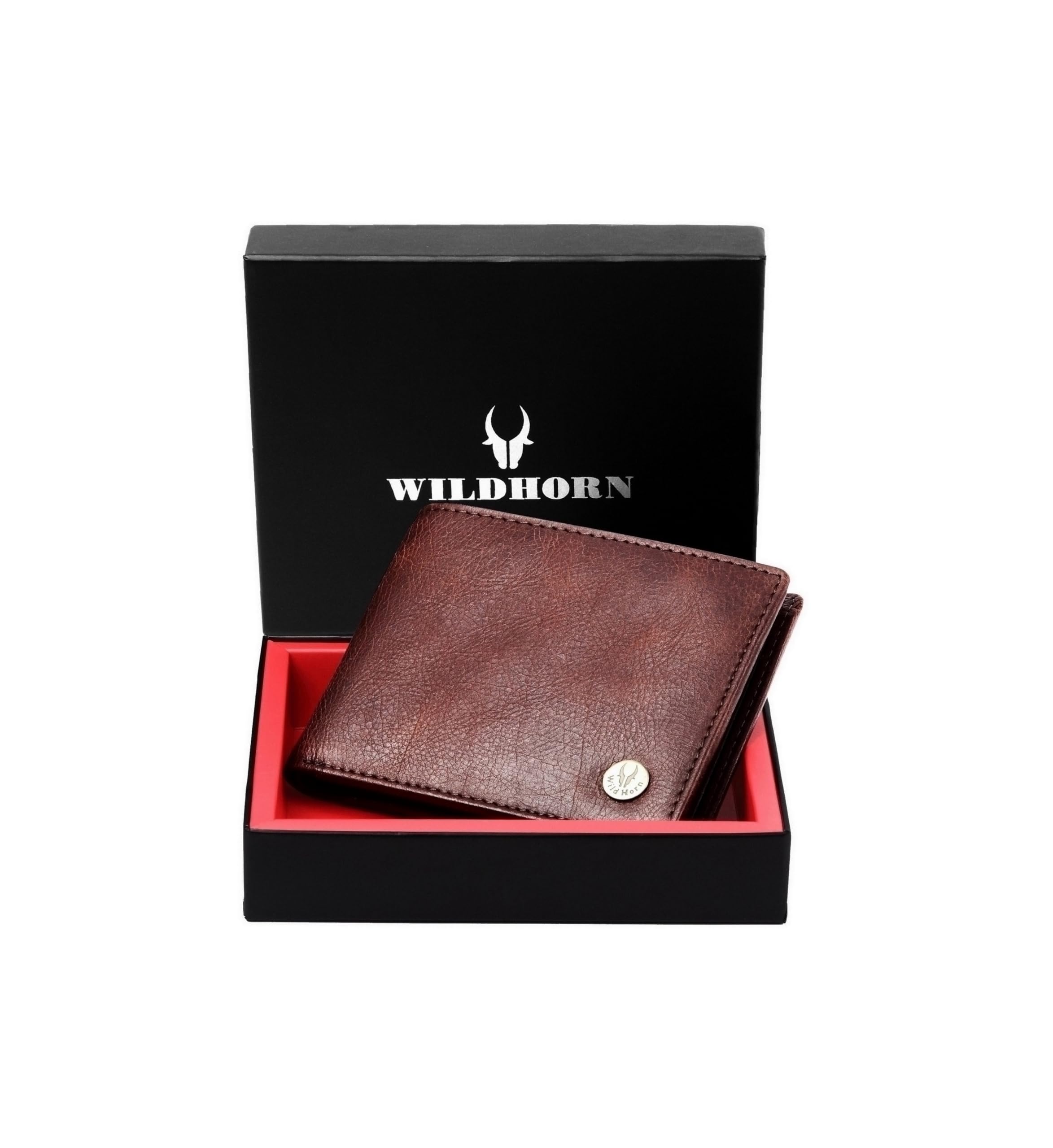 WildHornBrown Leather Men's Wallet (WH2052 CRACKLE)