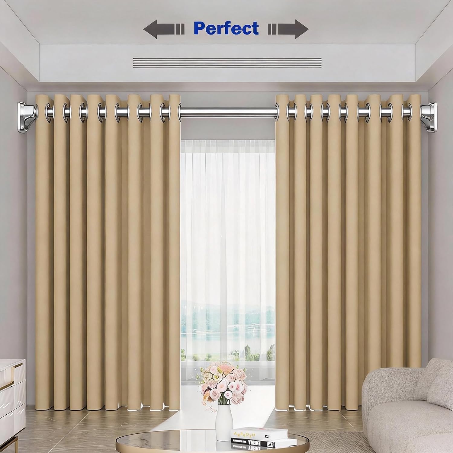 Silver Shower Curtain Rod 39 to 86 Inch,Heavy-Duty inner Lock Stainless Steel Telescopic Rod,1.2-Inch Diameter Bathroom Anti-Rust And anti-Slip Tension Rod Without Drilling,Convenient to Use