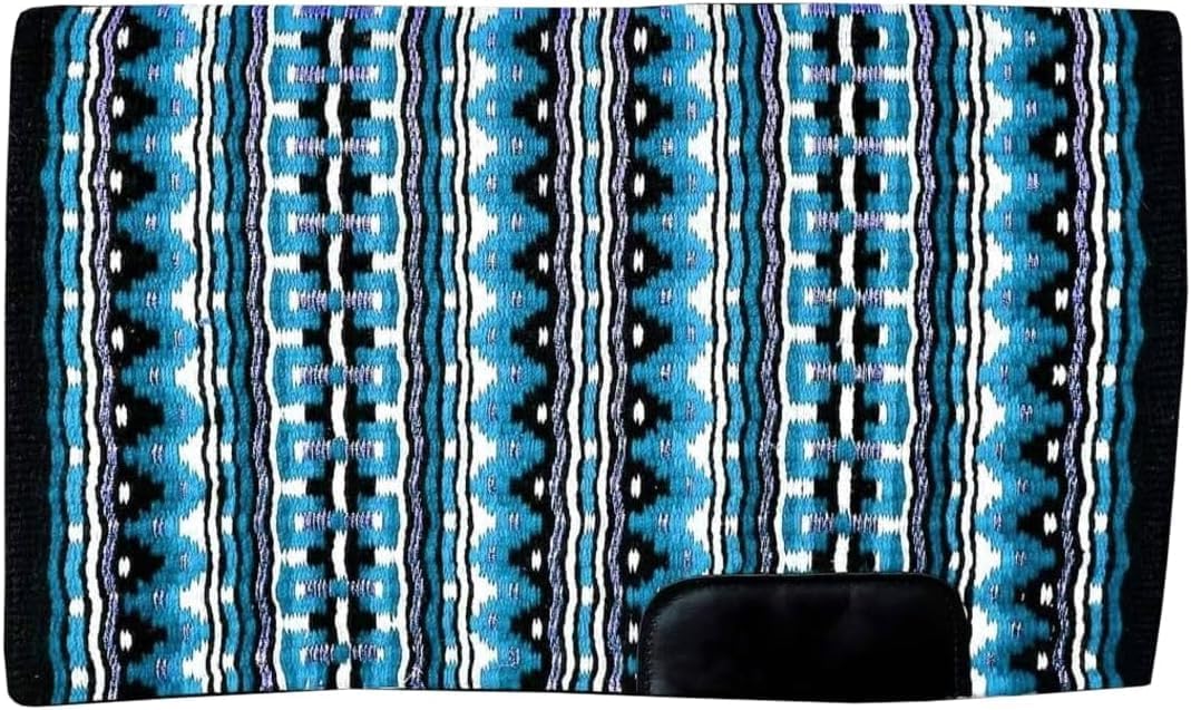 HUMAYL Saddlery Saddle Pad/Blanket for Horses Western Show Horse Saddle Blanket New Zealand Design Handmade Wool Saddle Blanket Top Wool Saddle Pad Regular Size : 34" L x 36" W x 1" inches PAD0154