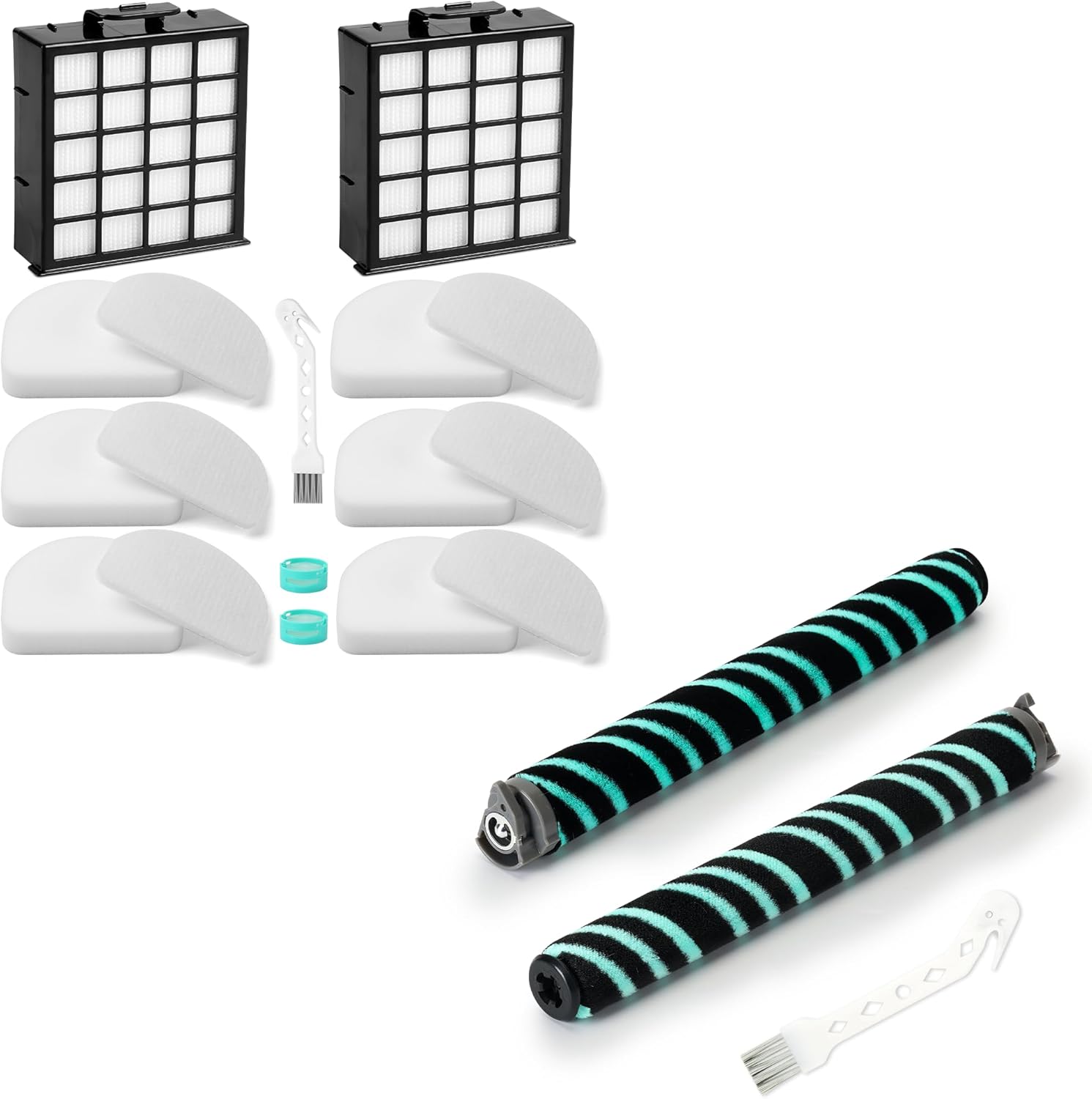 AZ4002 AZ4000 AZ4002W Replacement Parts for Shark POWERDETECT Upright Vacuum Cleaner and Shark Powered Lift-Away Heavy Duty Vacuum Suction, 6 Foam, 6 Felt, 2 HEPA, 2 Odor Cartridge, 2 Brushroll