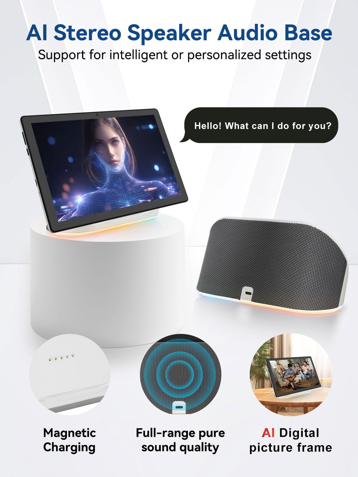 Tablet, Android 14 Tablet, 10.1 inch Tablets with Rechargeable Stereo Speaker Audio Dock, HD IPS Touch Screen, Otca-Core, 14GB RAM 64GB ROM 1TB Expansion, Wi-Fi 6, BT 5.3, Dual Camera, Google Tab 2025