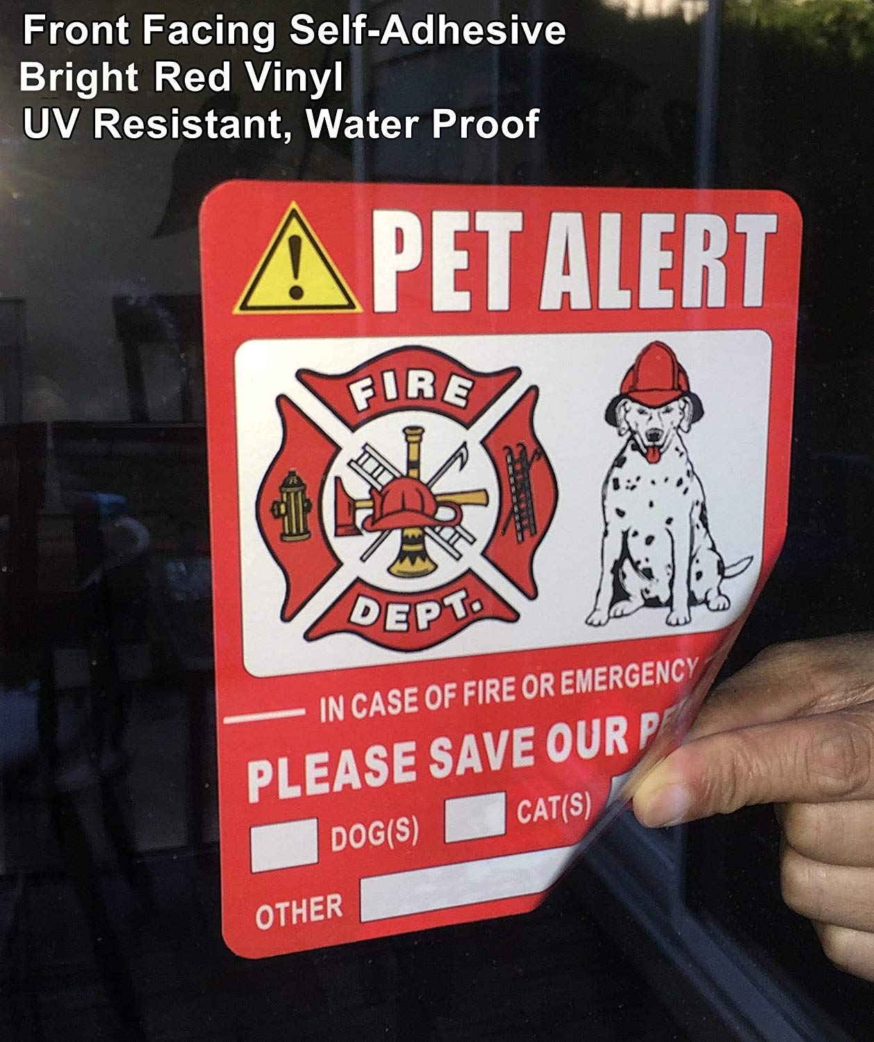 Printed on Adhesive Side, Outdoor/Indoor (3 Pack) 5