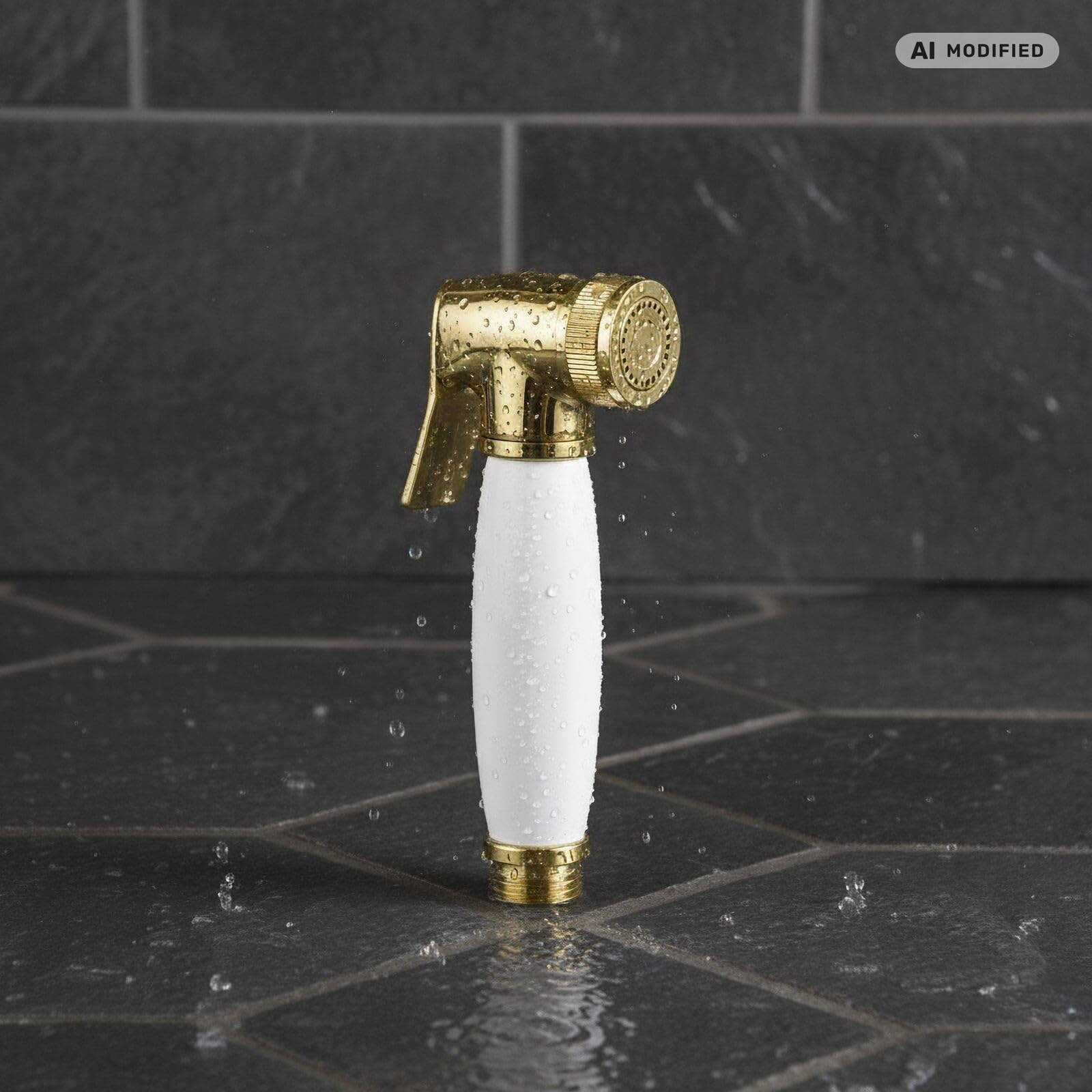 Bidet-Brause - Alcachofa de ducha con mango de cerámica, diseño retro
