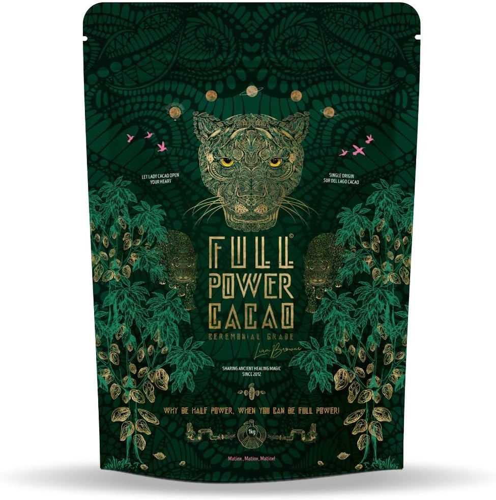 FULL POWER CACAO - Ceremonial Grade Cacao 1kg - Premium Raw & Pure Ceremonial Grade Cacao for Heartwarming Rituals & Healing Journeys, As Seen On Dragon's Den - From Local Farmers in Venezuela