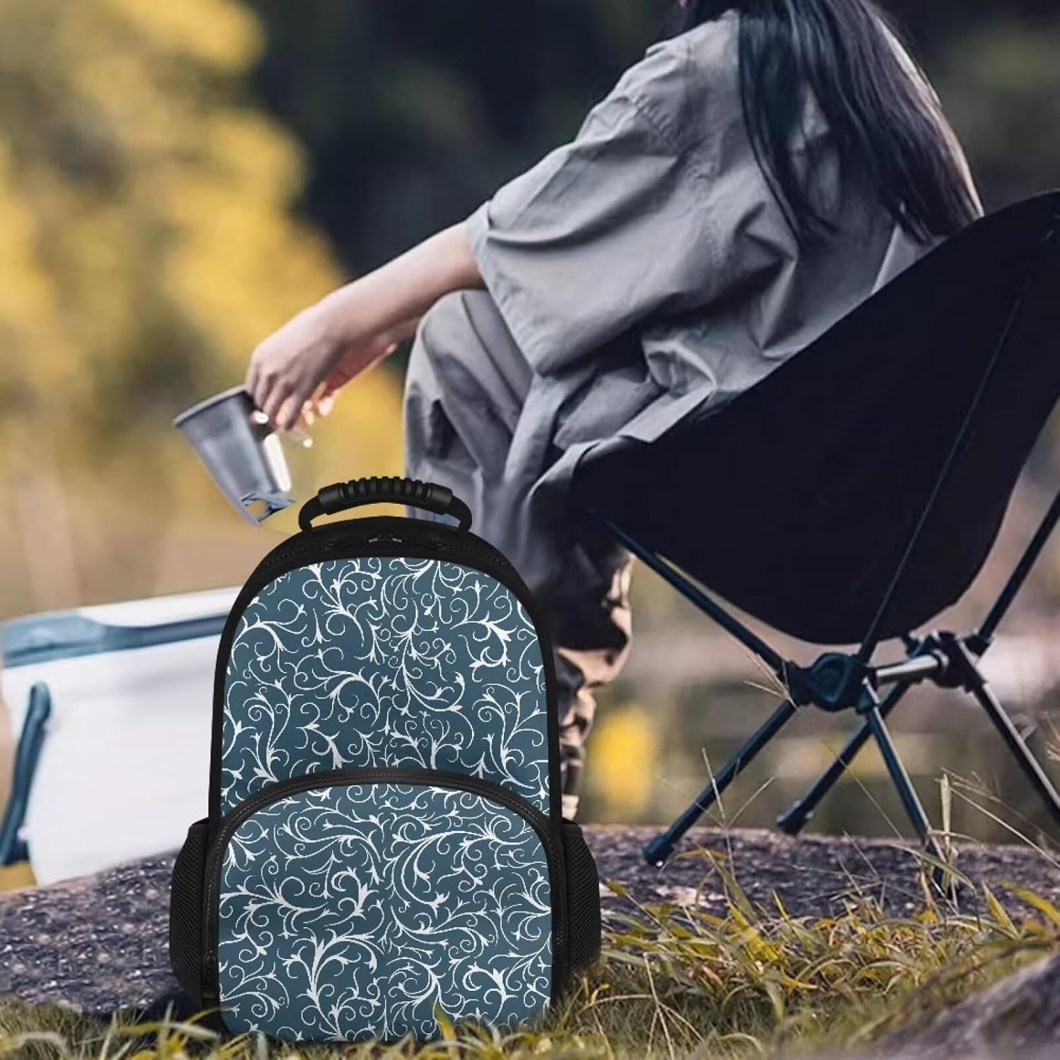 FOR U DESIGNS Backpack Cooler for Women Soft Comfortable Insulated Leak Proof Backpack with Padded Top Handle