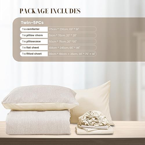 Miniatura 8 de Juego de edredón tamaño King, juego de edredón de teñido catiónico para todas las estaciones, suave y ligero de 7 piezas con edredón, funda de