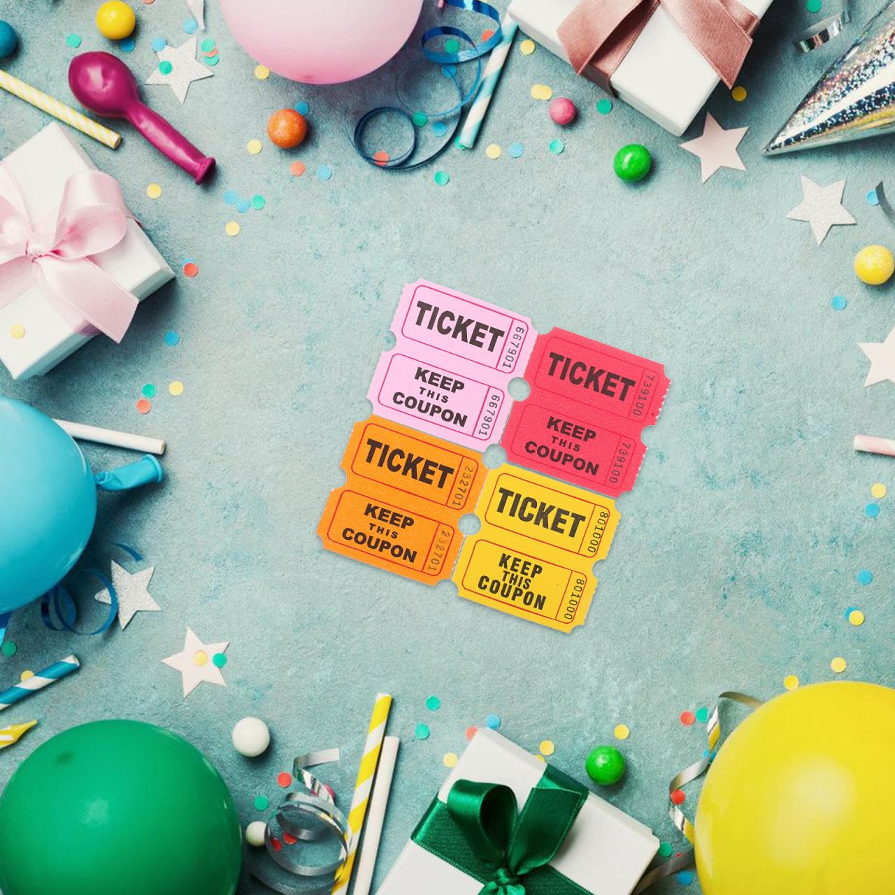 Rouleau De 400 Billets De Tombola Roses Numérotés Pour Jeux De Loterie Et Fêtes Carnaval Collectes De Fonds Divertissement