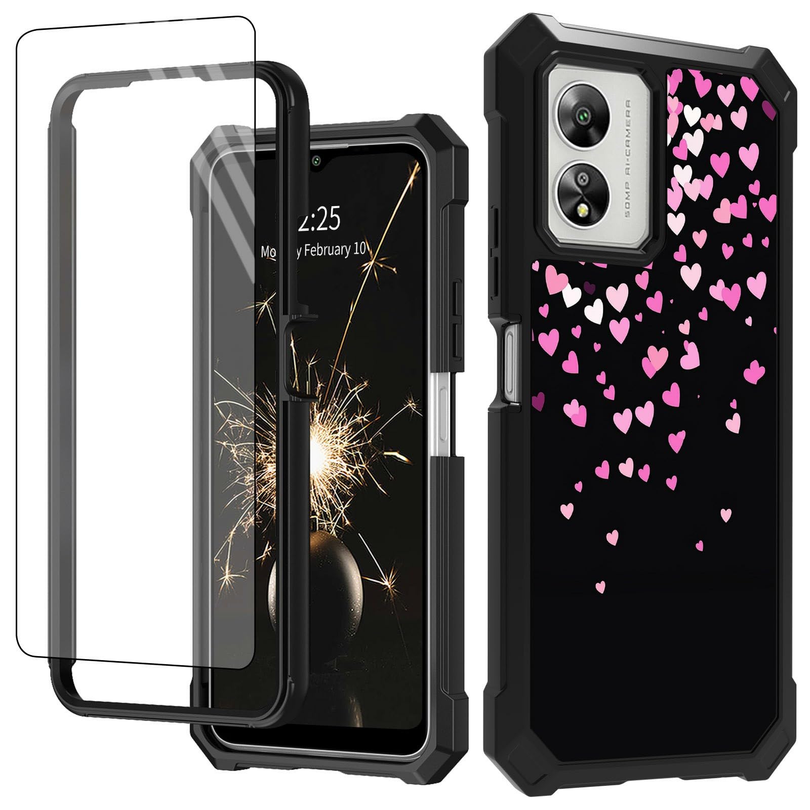 Coque Boost Celero 5G SC 2024 rose avec verre trempé écran - 8