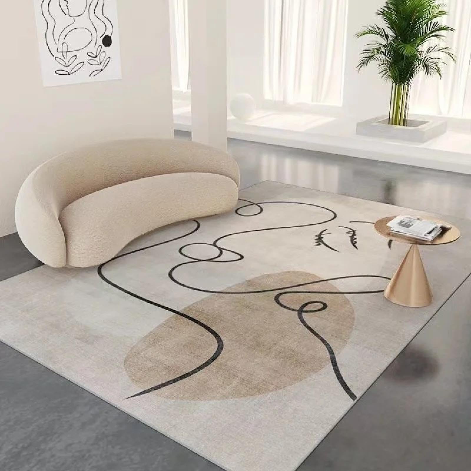 Tapis de chambre à coucher confortable et doux 80x120 pour pieds au chaud