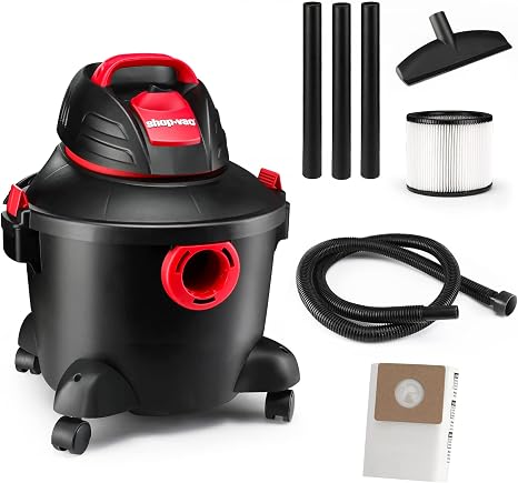 Amazon.com: Shop-Vac Aspiradora húmeda HP de 6 galones y 3.0 picos,  aspiradora de taller resistente con accesorios, 5920611 : Industrial y  Científico