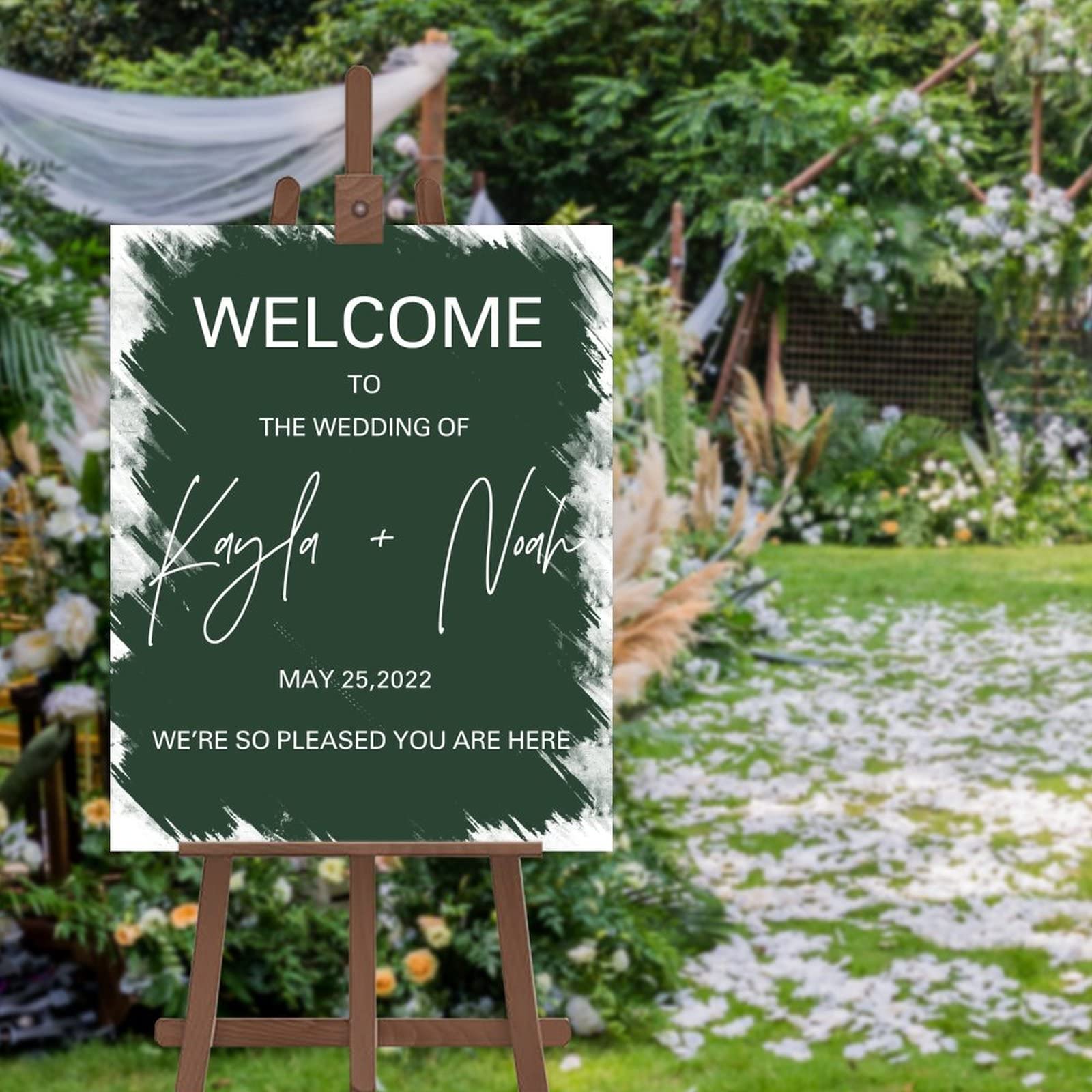 Panneau de bienvenue personnalisé mariage rustique bois signalétique fête